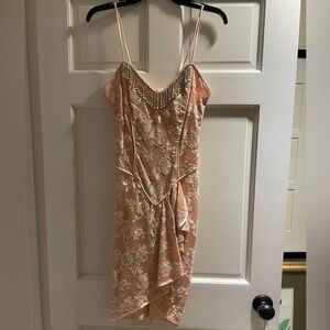 Vintage Lace Dress with Matching Pearl Jacket